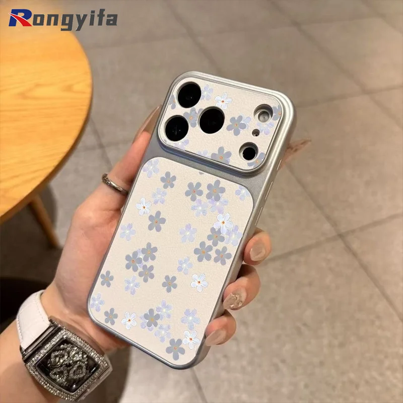 For Samsung Galaxy A37 A36 A35 A34 A33 A32 M32 A31 A20 A26 A25 A24 A23 M22 A21S A20S Phone Case PU Leather Grey Flower Cover