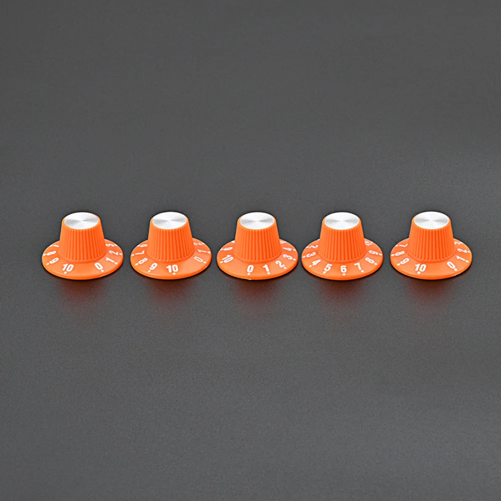 

5Pcs Guitar Volume Knobs Electric Bass Potentiometer Professional Control Caps Replacement Instrument Accessory
