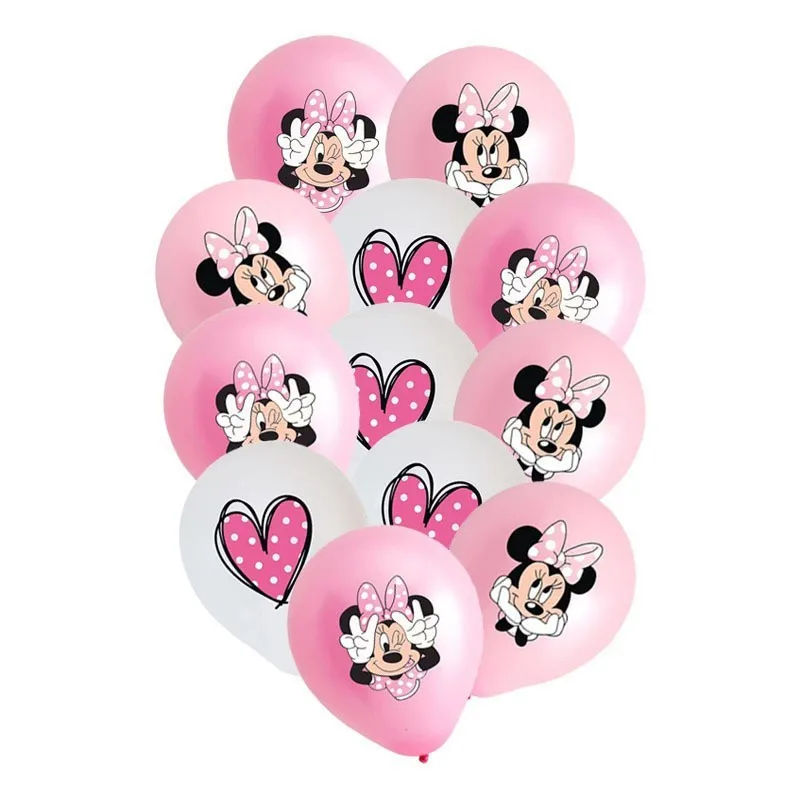 Hot Disney 12 Inch Minnie Mouse Latex Balloons Pink Baby Shower Party Supplies Birthday Party Decorations for Girl Wedding Decor