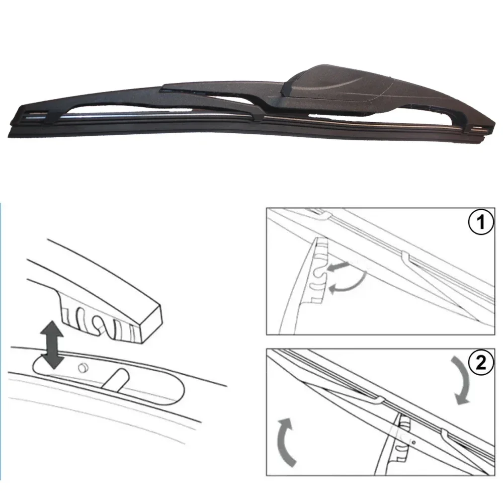 Car Wiper Front & Rear Wiper Blades Set Kit For Honda Fit Jazz 1 2002 - 2008 Windshield Windscreen Window Brush 20"+16"+14" 6