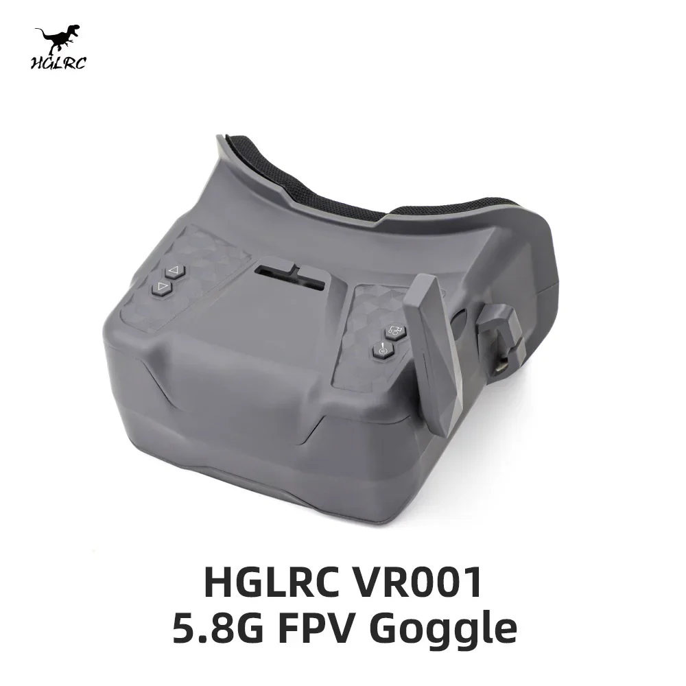 UniFlyHGLRC VR001 5.8G FPV Goggles Screen 4.3inches Type-C Charging Port Support Card Recording 80CH Channel RC Parts