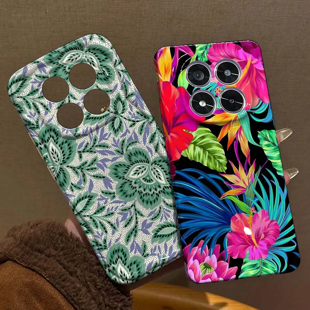 

Trendy Art Flower For Redmi Note 15 14 13 12 12S 12T 11 11T 11S 10 10S SE Pro Plus 4G 5G Feilin Wave Oil Shell Cover