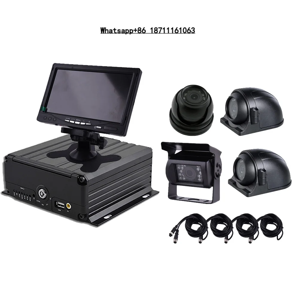 

4CH Car Bus System Mobile DVR with 4 MDVR Kit Digital Video Recorder for Vehicle Monitoring