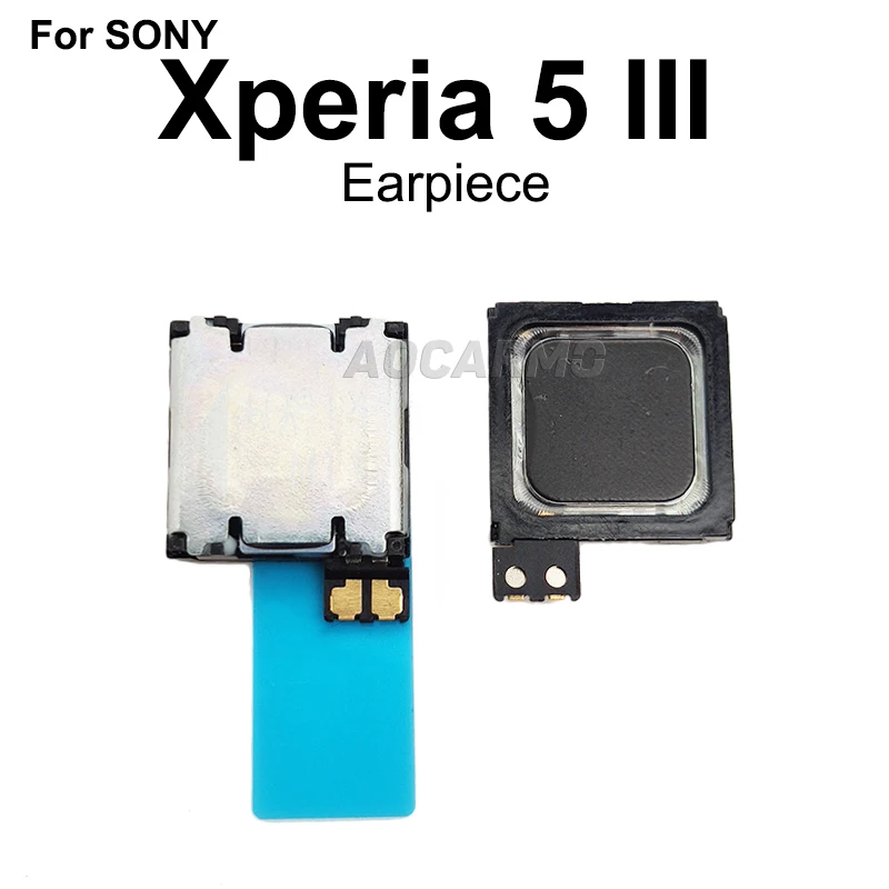 Aocarmo For Sony Xperia 5 III / X5iii 5G Mark3 Top Ear Speaker Earpiece With Adhesive Bottom Loudspeaker Buzzer Repair Part