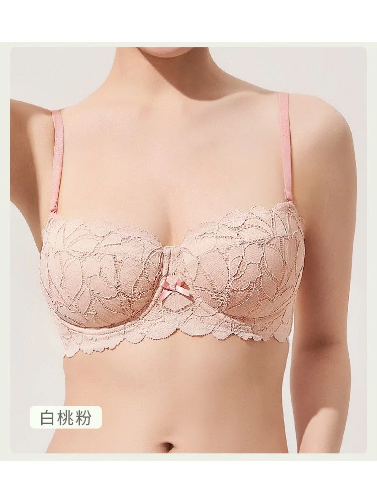كامل التمثال الفرنسي الدانتيل Bralette دعم لاسلكي للنساء حجم كبير التغطية الكاملة تي شيرت الصدرية مكافحة ترهل الراحة MOYISU مثير