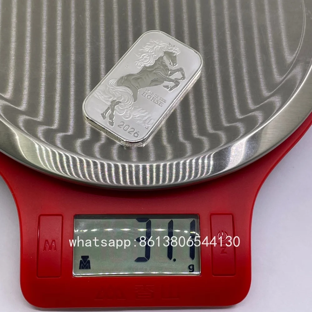 

13 Designs 2026 Year of the Horse Silver Plated Non-Magnetic Commemorative Coin With Protective Case Souvenir Collection Gift