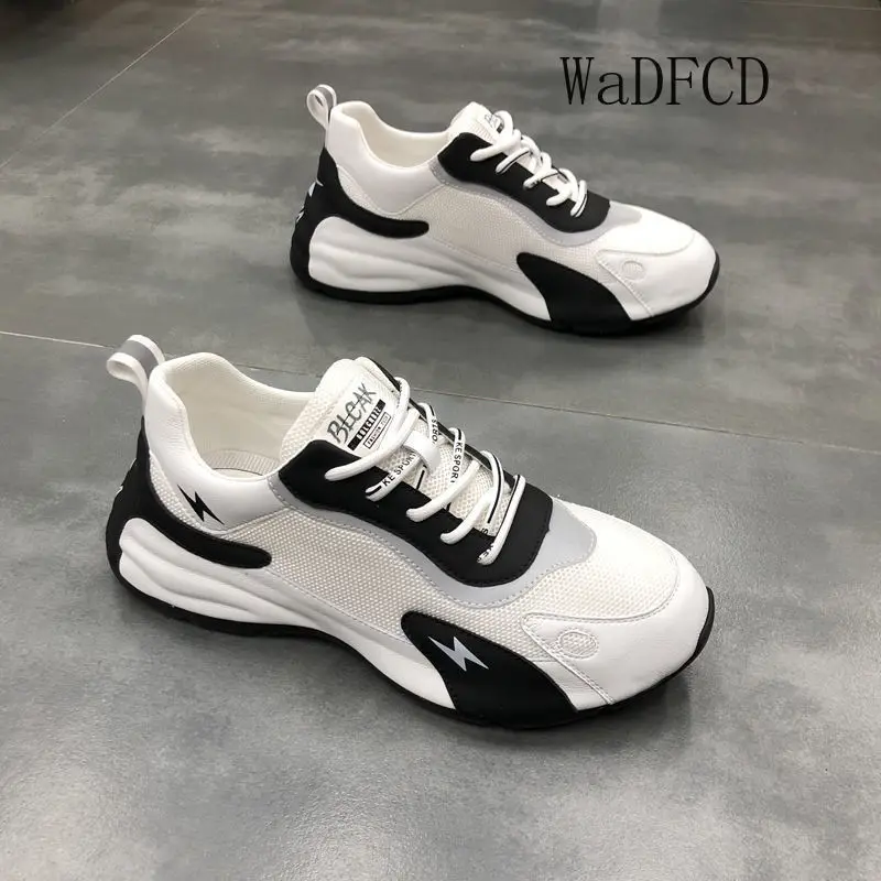 Chunky Sneaker Men Women Cover Bottom Board Shoe Fashion Casual Leather Mesh Breathable Increased Internal Platform Running Shoe