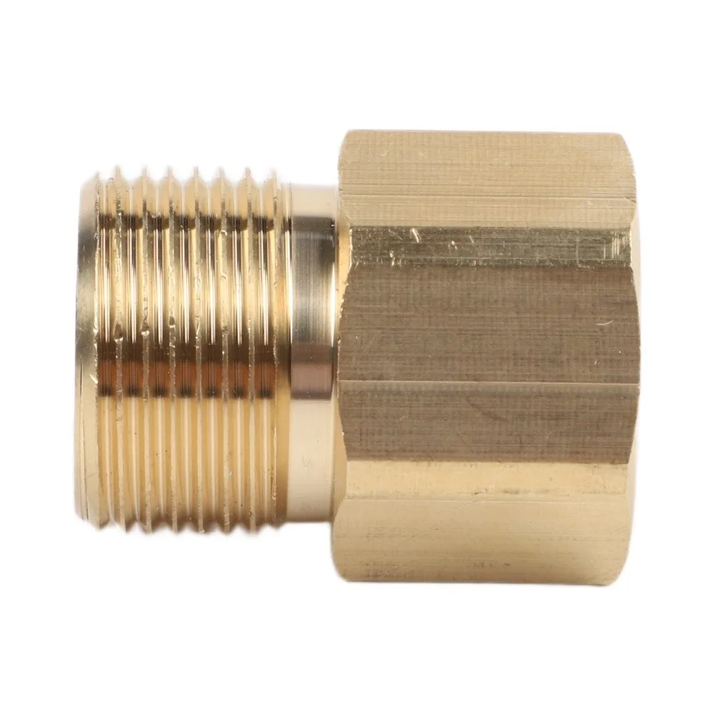 M22x1.5 Male to G1/2 Inch Female Brass Fitting for Pressure Washer Pumps and Hose End Connections Up to 150 Degree