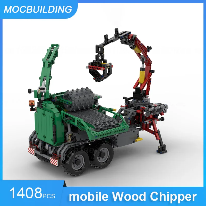 MOC Building Blocks Mobile Wood Chipper for Unimog 8110 DIY Assemble Bricks Educational Creative Transport Toys Gifts 1408PCS