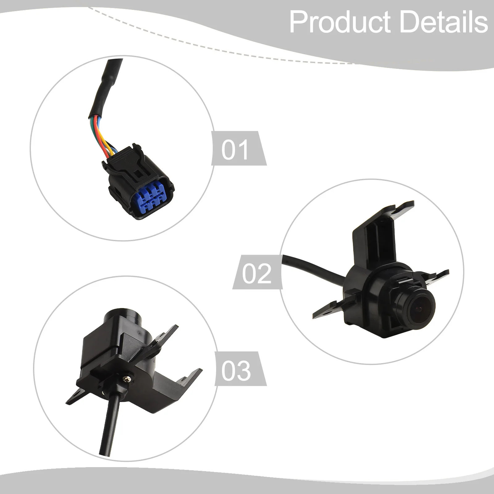ABSMaterial Rear View Back View Camera 2022-2023 Direct Installation Non-deformed Quick Installation Black For Car Installation