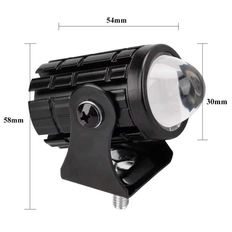 KEVANLY 1pc Mini Driving Light LED Projector Lens Motorcycle Headlight ATV Scooter for Auxiliary Spotlight Lamp gallery 3