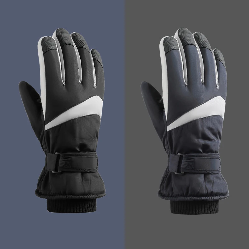 Skiing Gloves Winter Cycling Thick Fleece Warm Gloves Women Men Tick Touch Screen Waterproof Motorcycle Windproof Gloves Fashion