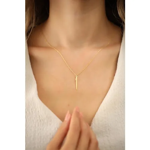 Nineveh Silver Aleph Model Gold Plated Silver Italian Necklace image 2