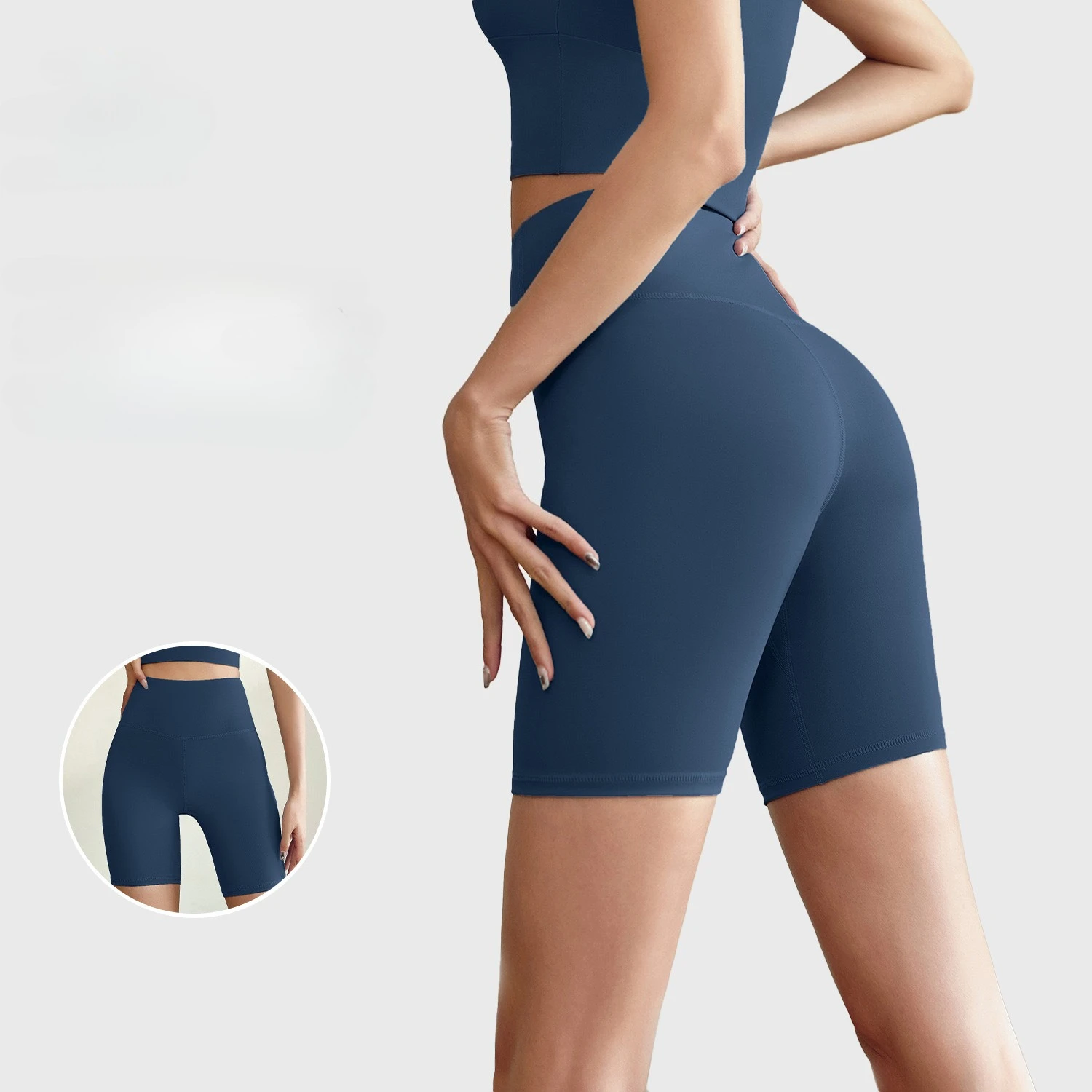 

Mileegirl Quick Dry Women Yoga Shorts Elastic Sports Leggings High Waist Gym Bike Tights Hip Lift Workout Running Outdoor Shorts