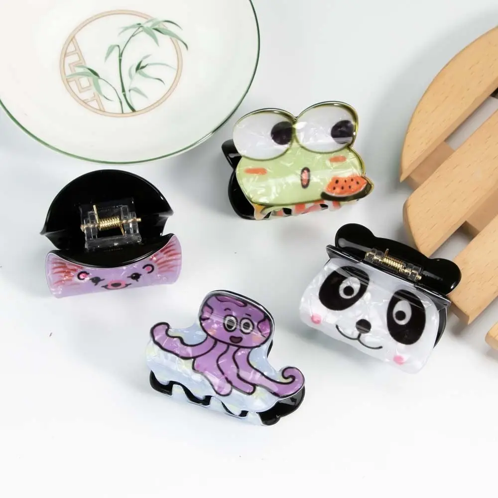 

Koki Dog Hair Claw Creative Frog Octopus Panda Hair Clips Korean Style Cartoon Animals Shark Clip Female/Girls