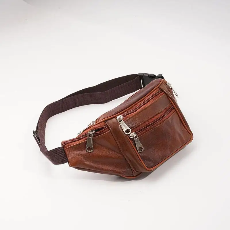 Herren-Gürteltasche aus PU-Leder, Hüfttasche, Kunstleder-Bauchtasche, modische, luxuriöse kleine Umhängetasche für Männer – Detail 24