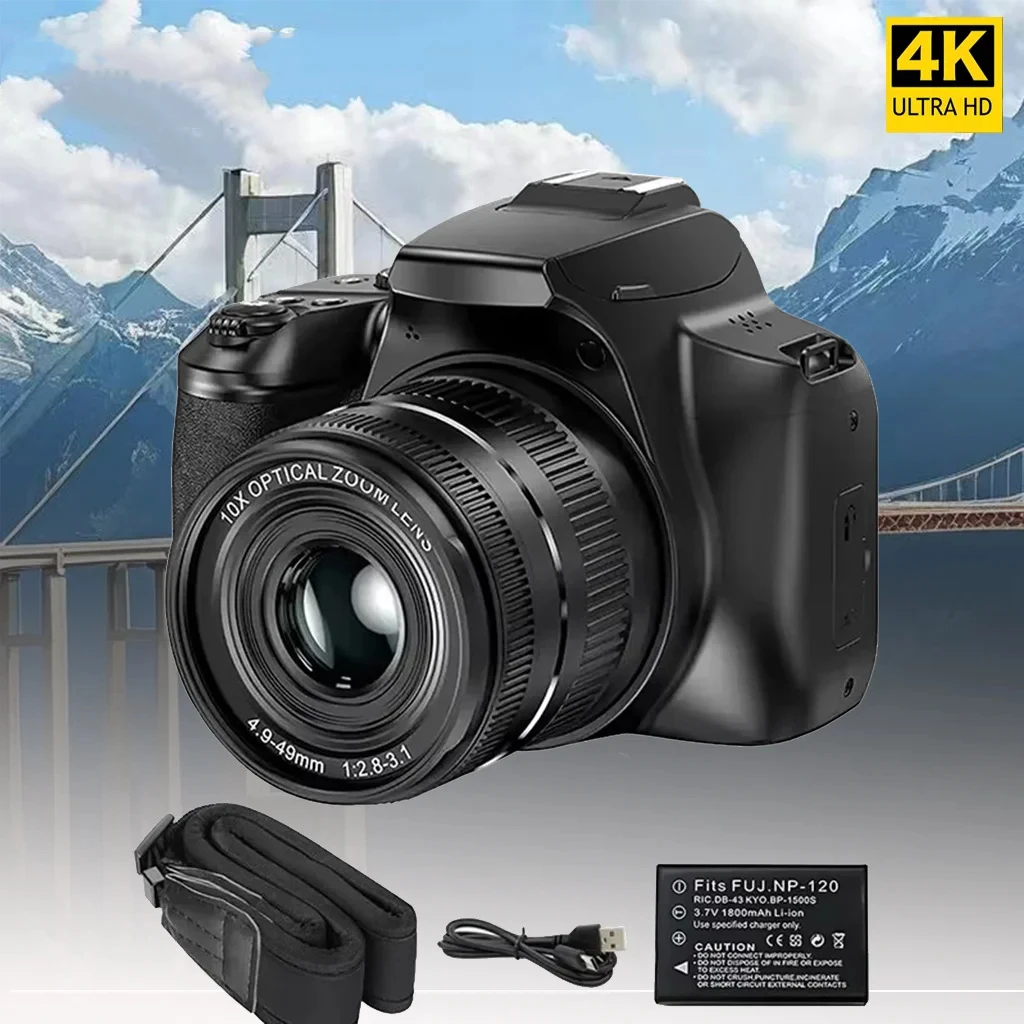 4K 64MP professional camera auto focus 10X Optical Zoom digital Webcam Tiktok INS networklive broadcast professional photography