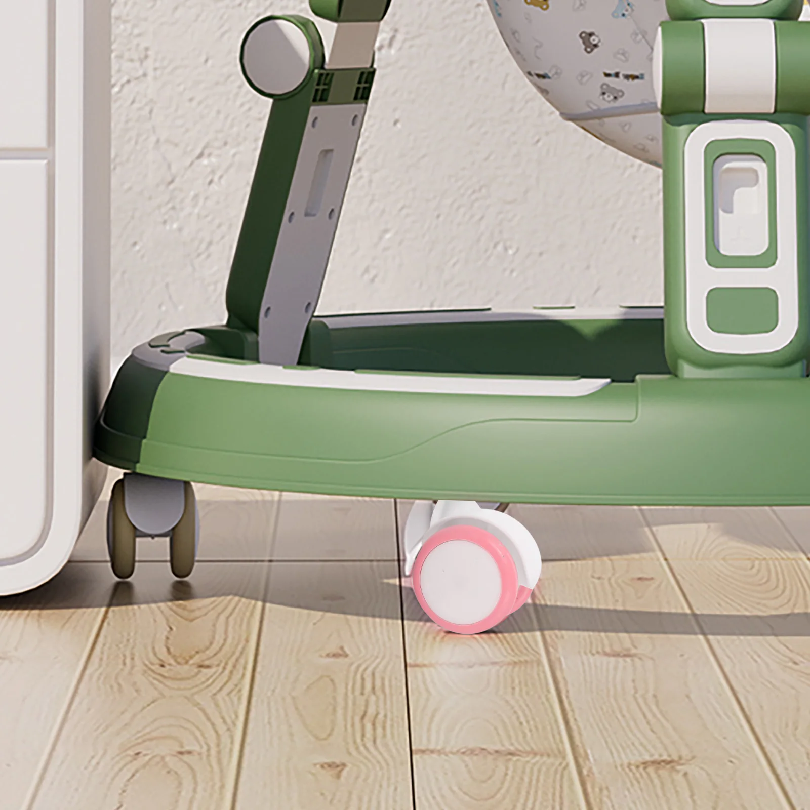Accessoires de roue de marcheur, jouet de poussée pour bébé, réparation d'entretien, pièces de rechange en caoutchouc, 4 pièces