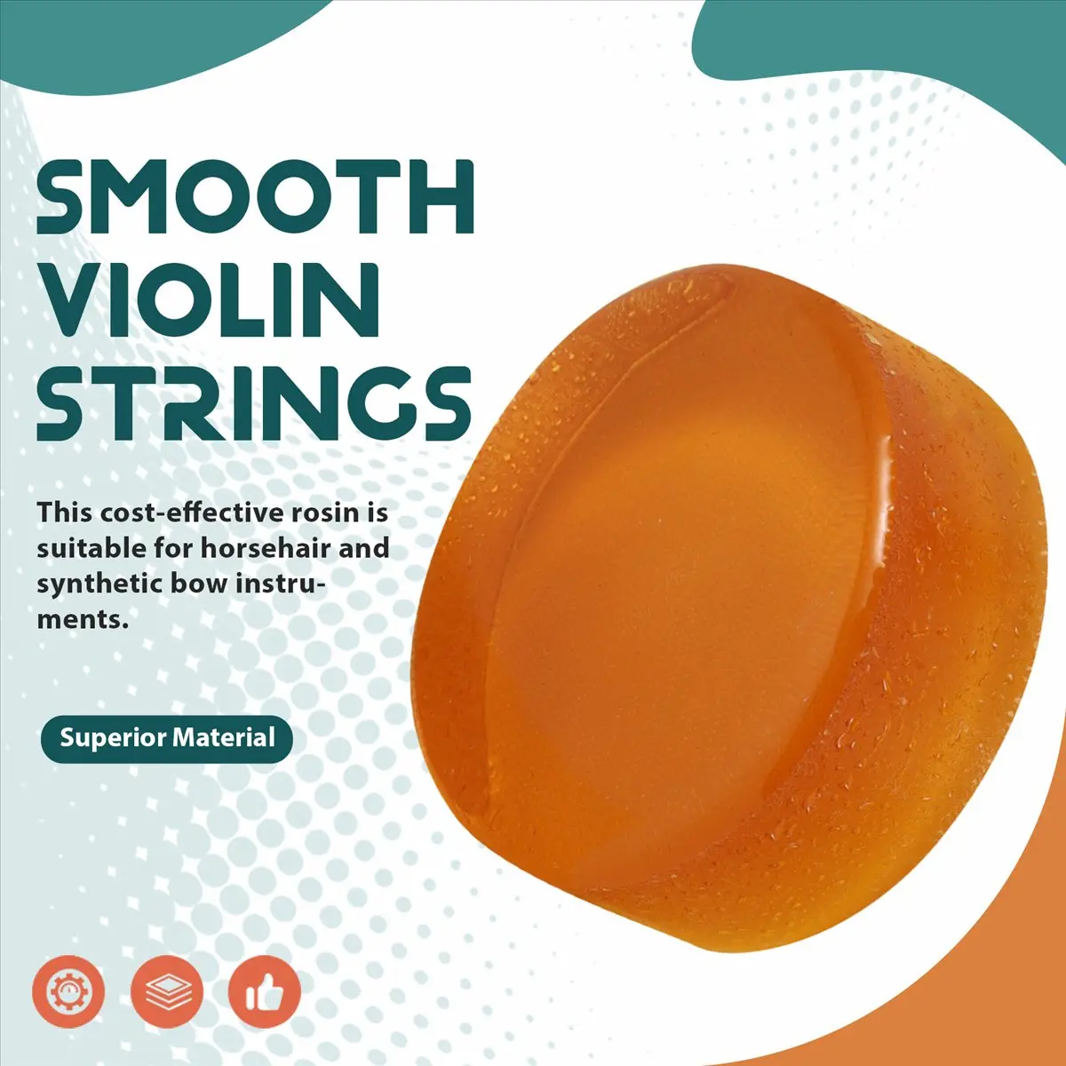 New arrival  25G Erhu Rosin Violin Rosin Transparent Yellow Rosin Handmade Rounded For Violin Viola Cello Bowed String
