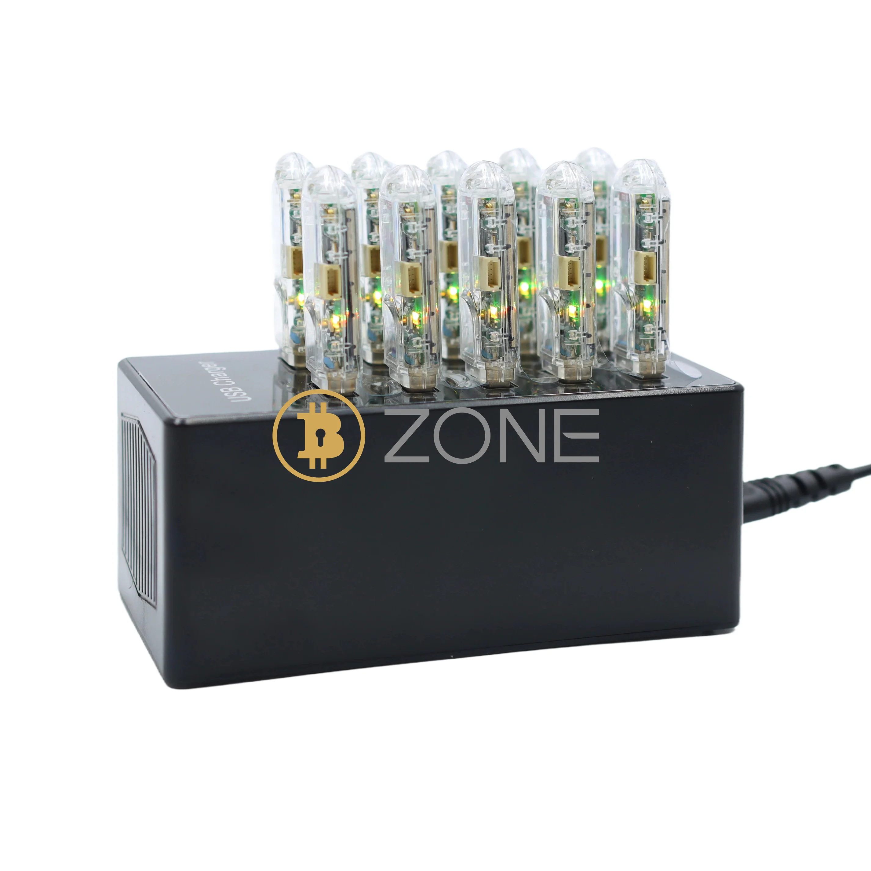 Imagem -03 - Usb Miner Hub para Crypto Loteria Nerd Miner 10 Pcs 74kh s x 10 60w v2 T-dongle s3 Btc Crypto