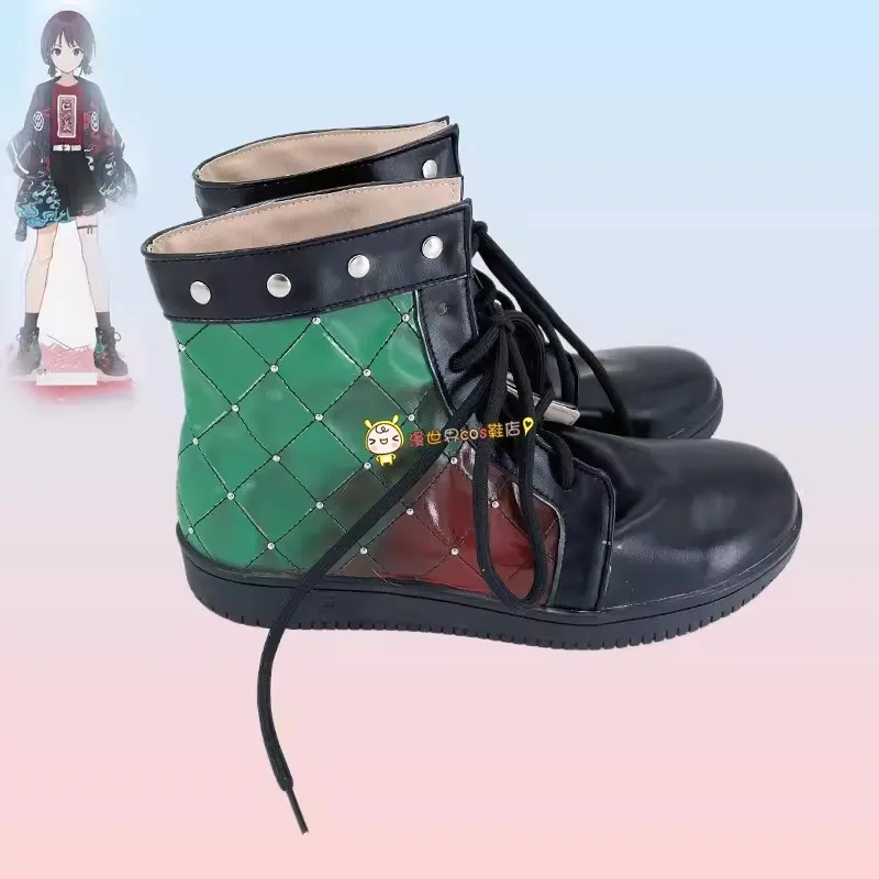 Anime GIRLS BAND CRY NINA ISERI Cosplay Shoes Short Boots NINA ISERI Cosplay Costume Prop Shoes for Halloween Christmas Party