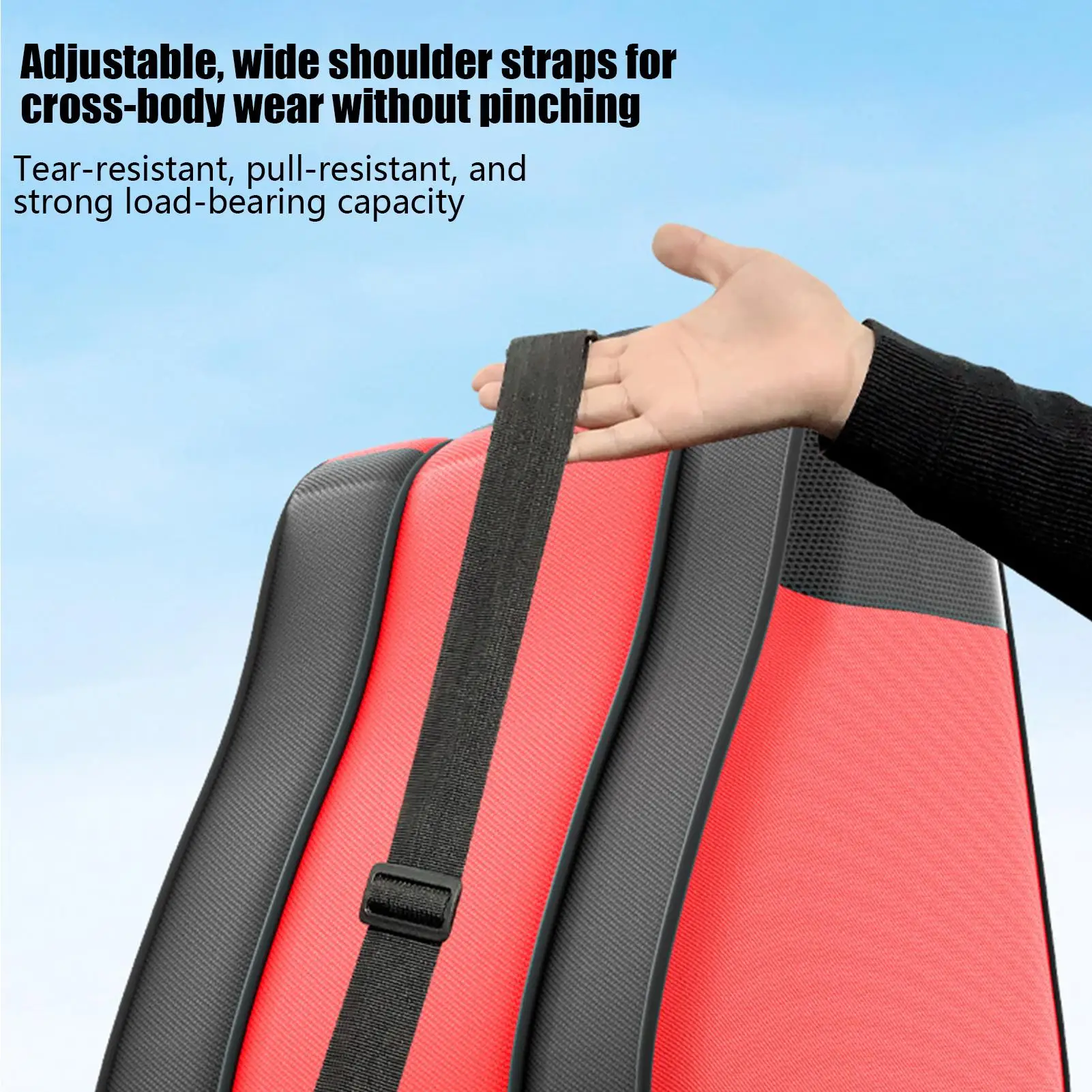 

Портативная сумка для роликовых коньков, 3-слойная сумка для хранения коньков с регулируемым плечевым ремнем, дышащая сумка для детей, лыжи на открытом воздухе