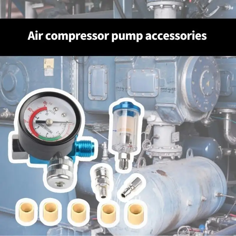 

A2BE Sprays Guns Air Regulator Pressure Gauges Water Trap Filter Tool 1/4inch