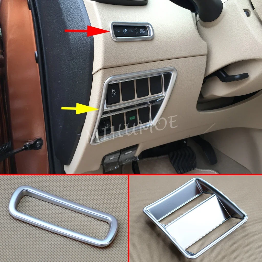 For Nissan X-Trail T32 Qashqai J11 Rogue Sport Matte Chrome Interior Dashboard Switch Cover Trims Accessories