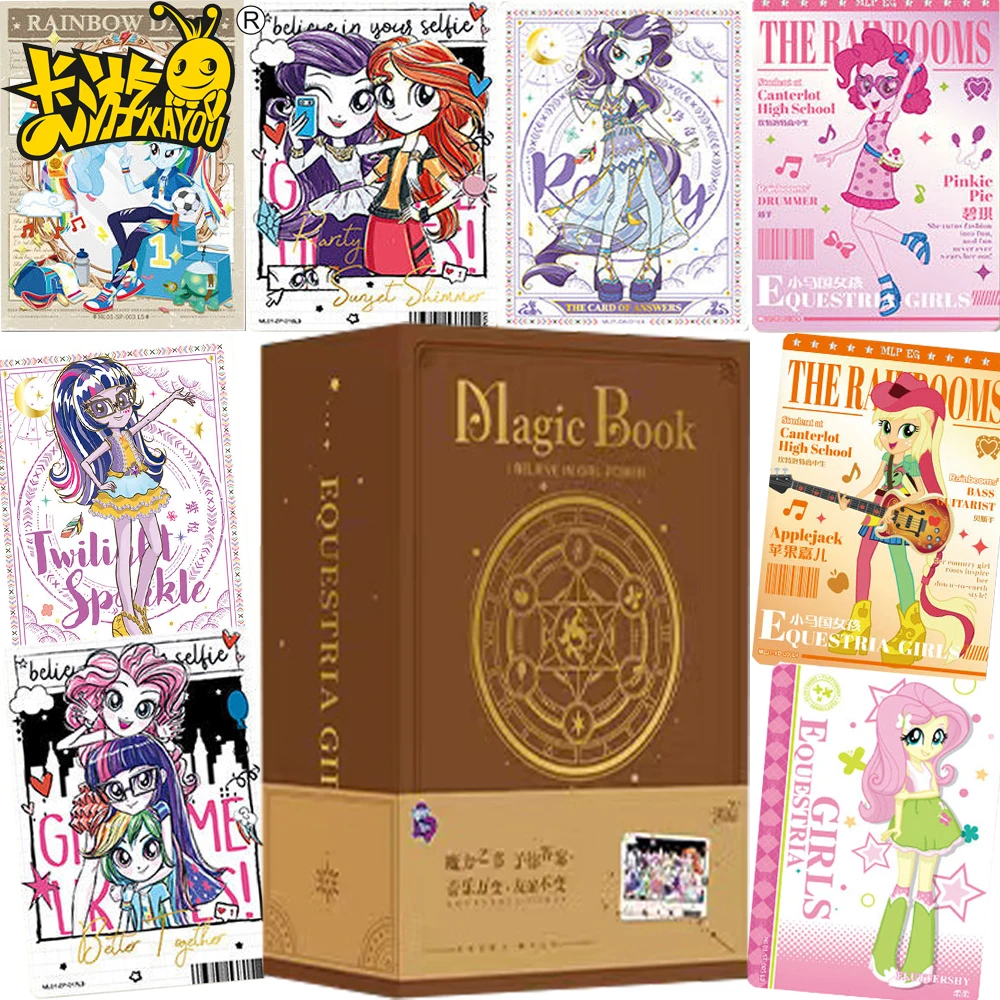 

Original KAYOU My Little Pony Collection Cards Twilight Sparkle Animation Magic Book Theme Peripheral Cards Trendy Toys Gifts