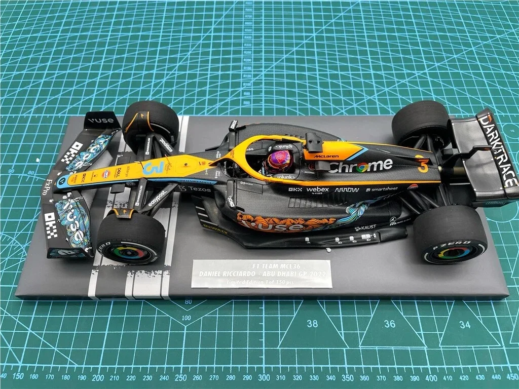 Minichamps 1:18 F1 MCL36 Ricardo Abu Dhabi 2022 Simulation Limited Edition Resin Metal Static Car Model Toy Gift