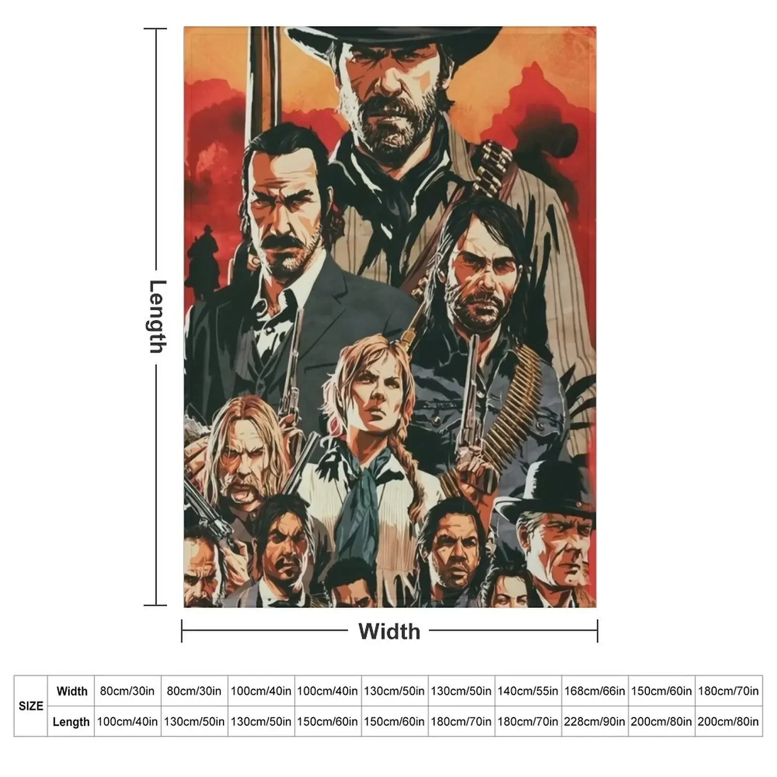 cool art works of rdr 1 and 2 online game cool Throw Blanket manga Stuffeds Polar Giant Sofa Blankets