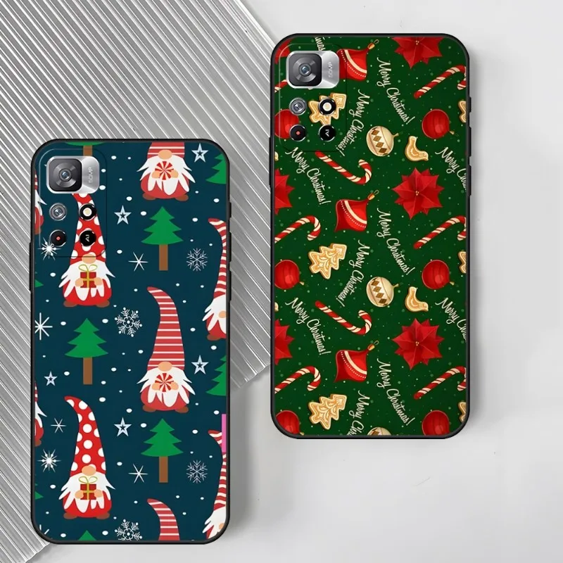 Christmas Snowflake Tree Phone Case 2023 For Redmi 12 Poco X3 NFC PRO Note 11 S 5G 10 9 Plus 8 7 A C T 4G 10s Mobile Phone Cases