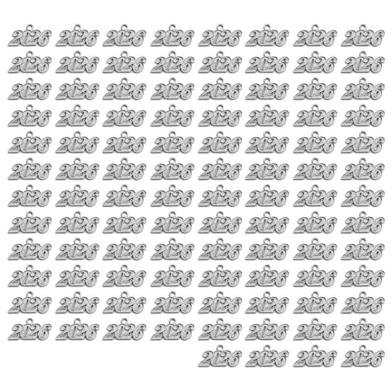 Y5GC 100Pieces Stylish 2026 Year Graduation Charm Hanging Pendant For Jewelry Making