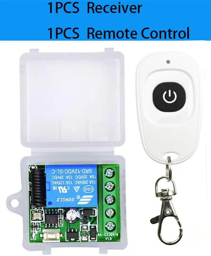 Hot 433mhz Rf Transmitter And Receiver Module DC12V 1CH 1Channel 10A Relay Remote Control Switch Wireless Switch Remote Control