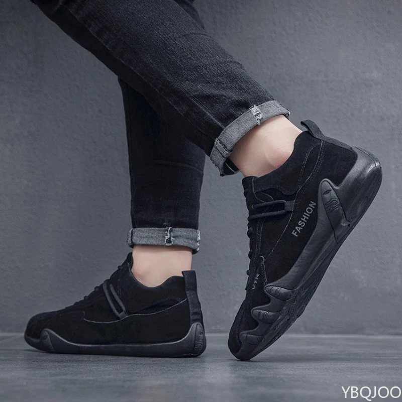 

Мужские модные утепленные хлопковые ботинки большого размера для осени и зимы с плюшевой подкладкой для комфорта на улице