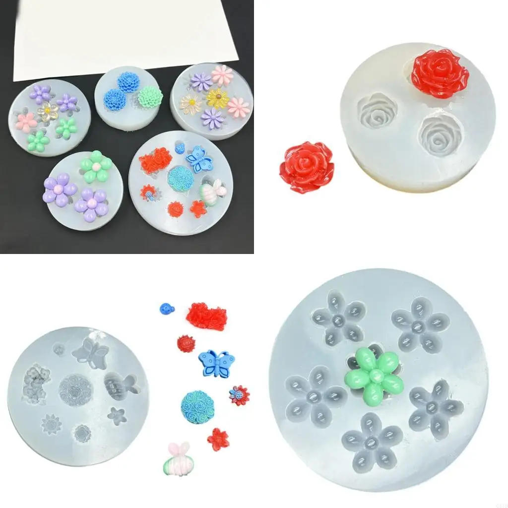 

Многоцветальный набор плесени силиконовых ювелирных изделий с изображением розового лепестка для пейно -конструкции.