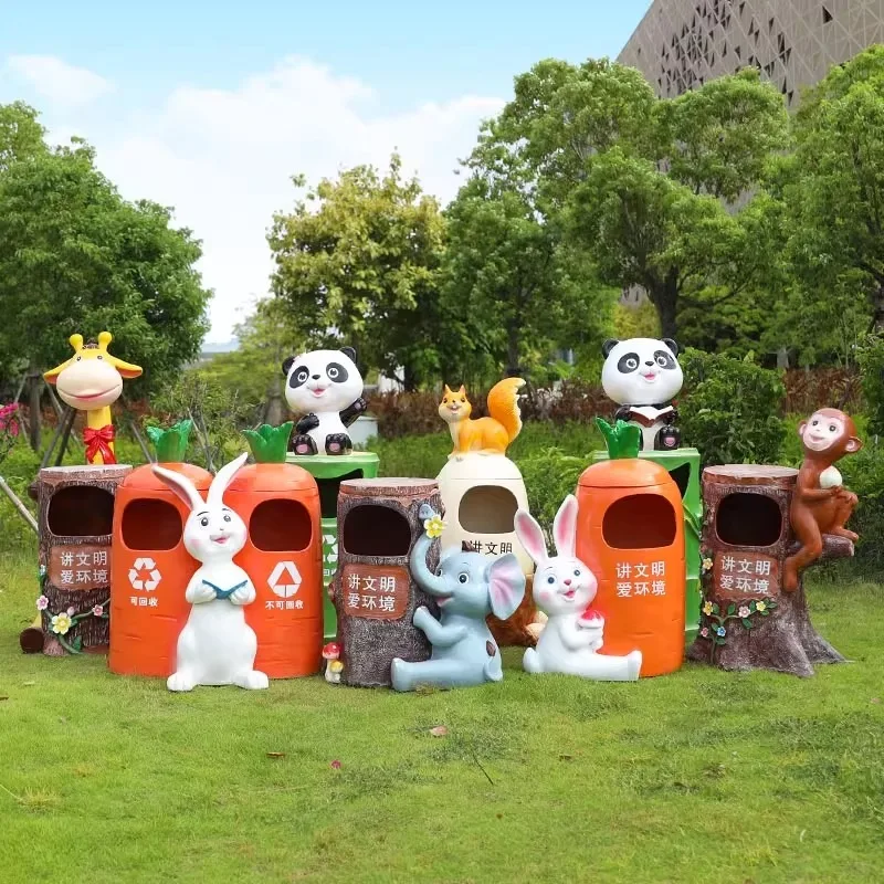 في الهواء الطلق الإبداعية سلة المهملات الراتنج الشارع مخصص الألياف الزجاجية الكرتون الكربوهيدرات دولفين سلة المهملات سلة المهملات الزخرفية #5