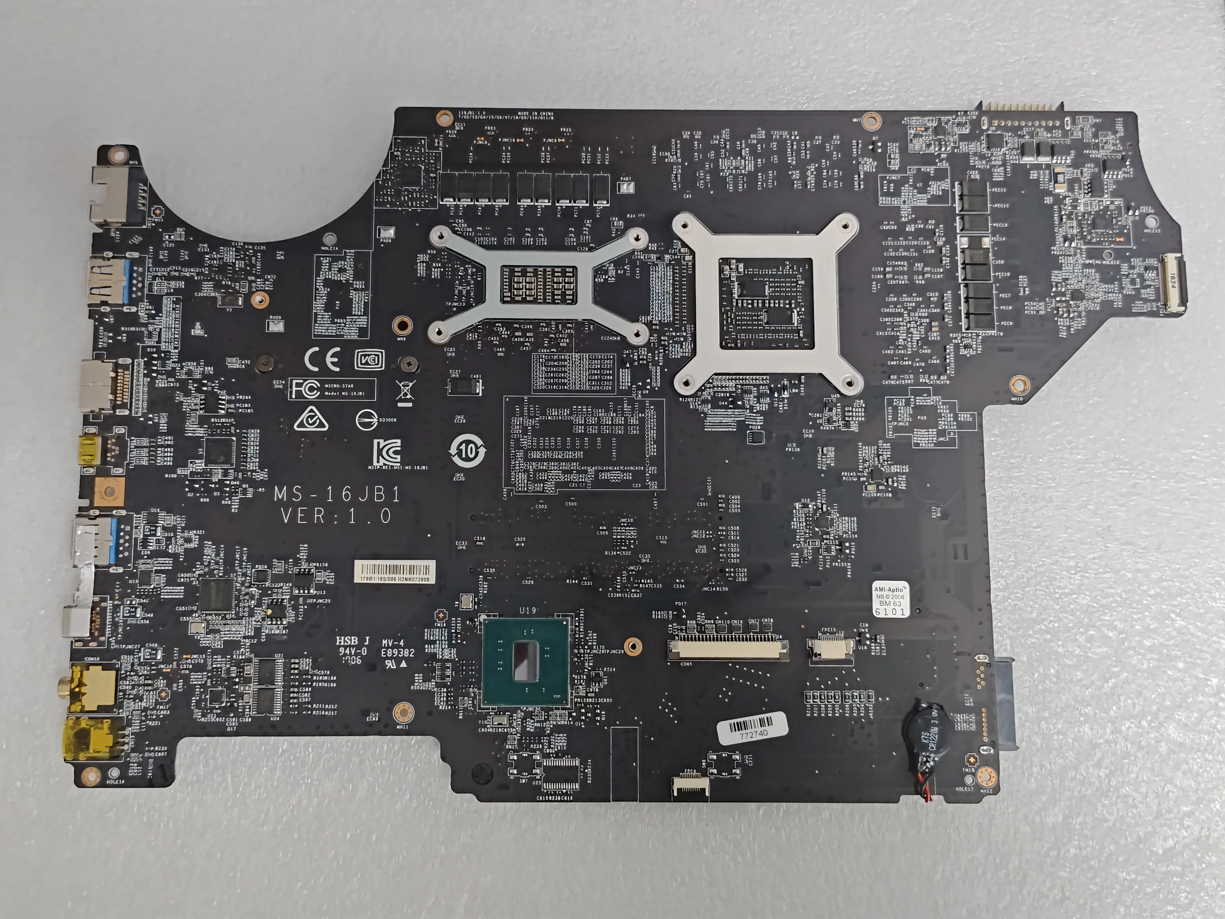 

For MSI GE62VR 6RF Apache Pro laptop motherboard i7-6700HQ CPU GTX1060 3GB DDR4 MS-16JB1 VER 1.0 mainboard 100% test