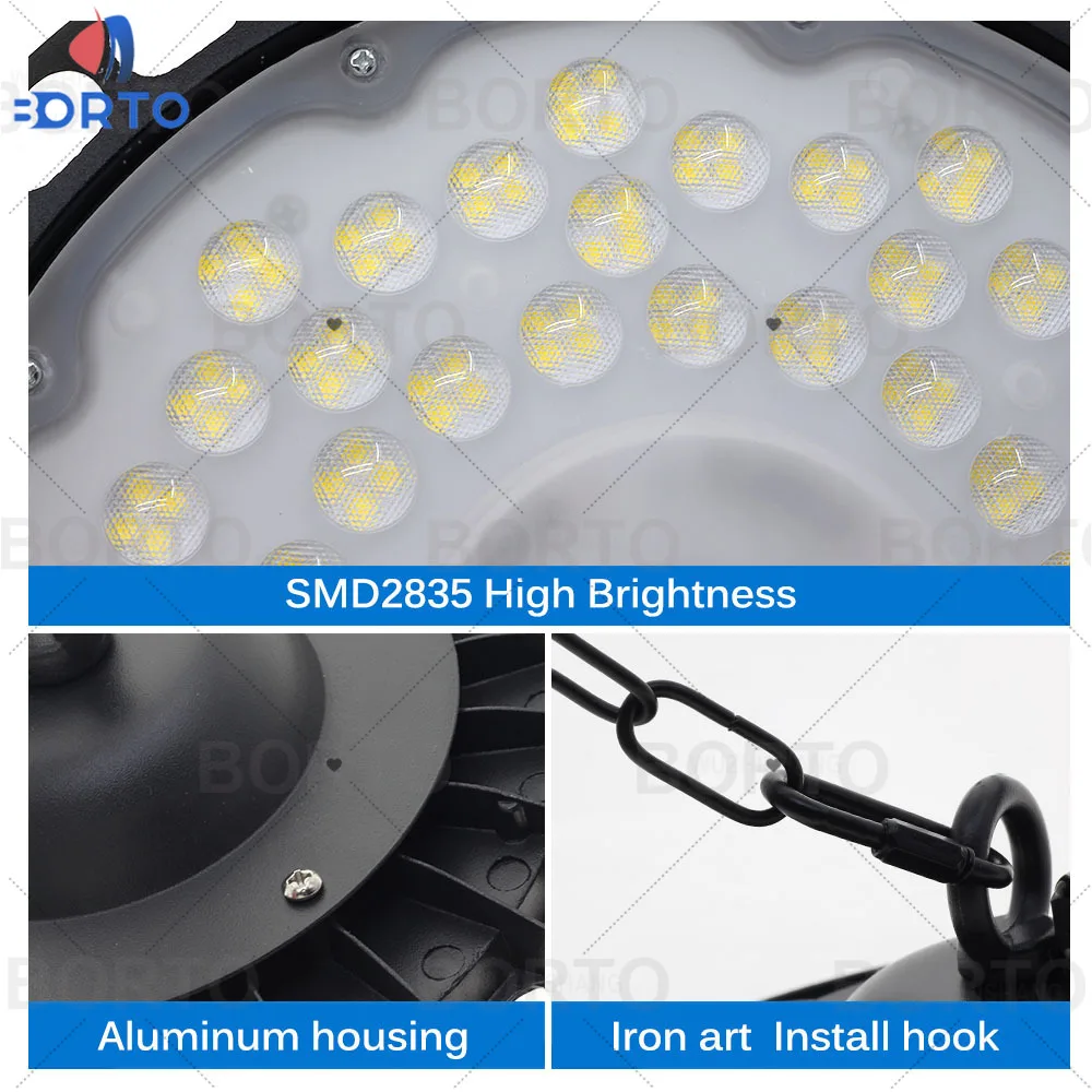 165V-265V 100W/150W/200W UFO Flying Saucer EU/AU/US Plug Light Workshop Chandelier Lighting Ceiling Factory Warehouse LED