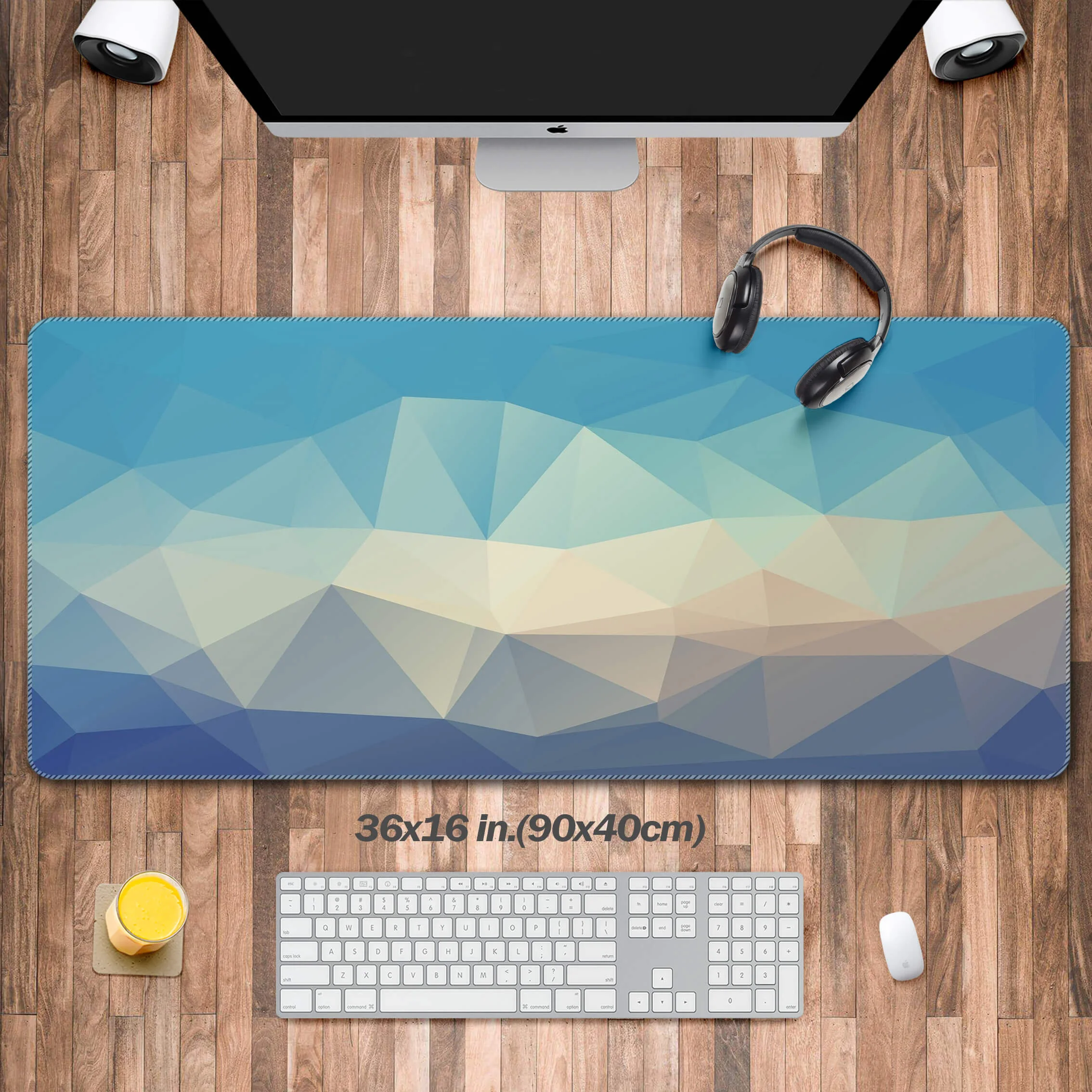 

Purple Diamond Desk Mat, Abstract Pattern Mouse Pad, Large, Long, XL, XXL, Extended Size, Desk Mat, Mouse Pad, Laptop Table Mat