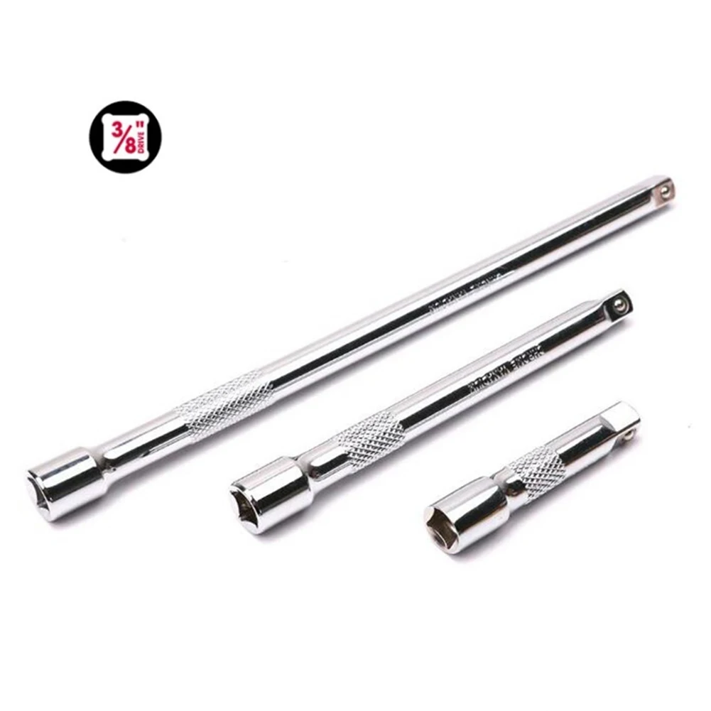 Los más nuevos herramientas de enchufe de barra de extensión 1/2 "1/4 3 uds accesorios juego de barra enchufe 3/8 mano de extensión de accionamiento para extensión