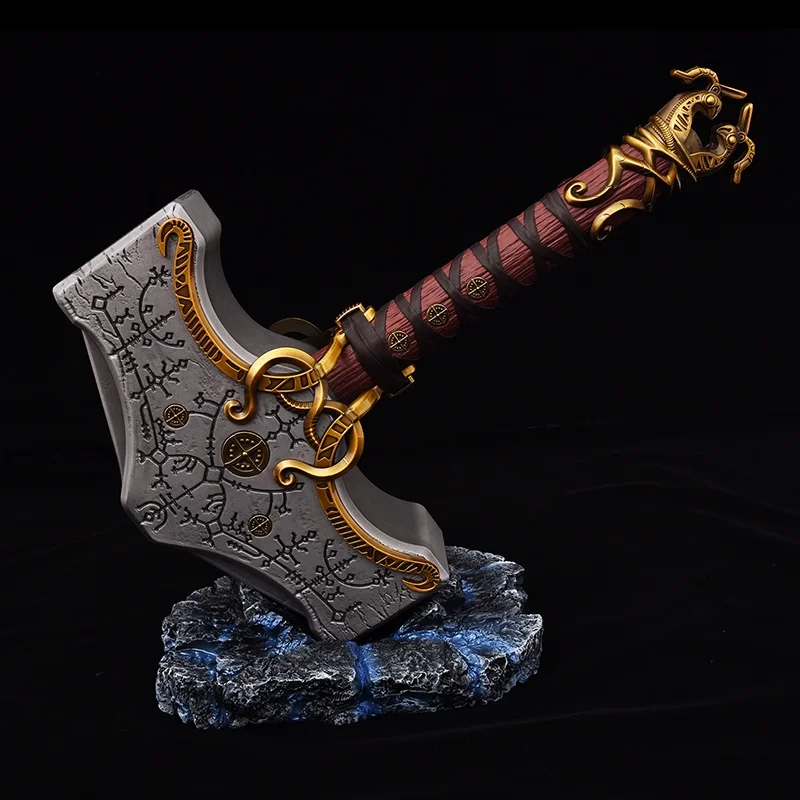 God of Thor/War Chaos Sword Axes Hammer Kratos Металлическая цепочка Лезвие 1:1 Игра Косплей Реквизит Периферийная модель Unsharp