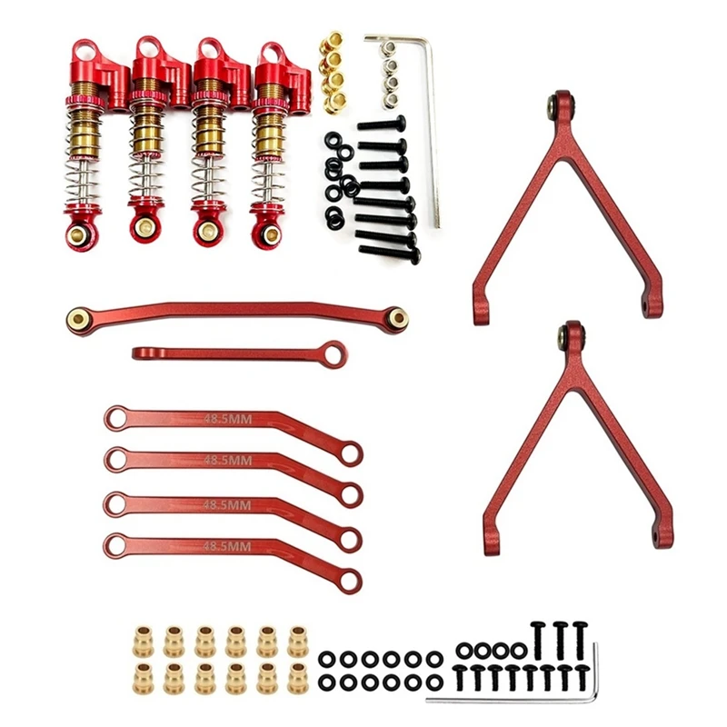 

For FMS FCX24 Metal Chassis Linkage Steering Link Shock Absorbers Set 1/24 RC Crawler Car Upgrades Parts Accessories