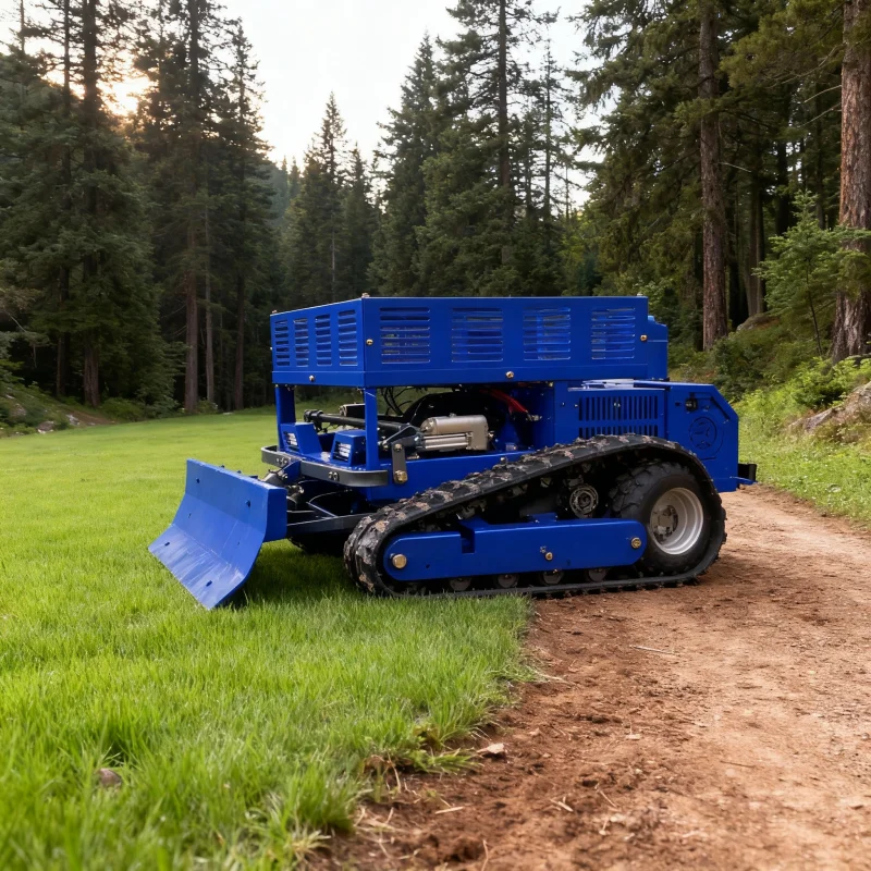 Customized Remote Controlled Small Self-Propelled Lawn Mower Robot with 45-Degree Climbing Performance