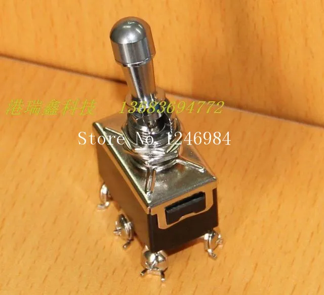 [SA]Dual six foot two tranches large lockable toggle switch PA706-1 6PIN ON-ON nti-error latch neck Deli Wei switch M12--5pcs