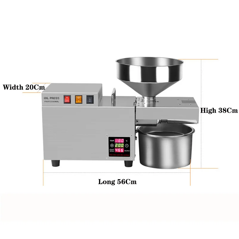 Commercial Oil Press Machine with Industrial Large Motor and Large Feeding Port Automatic Hot Cold Press for Various Materials