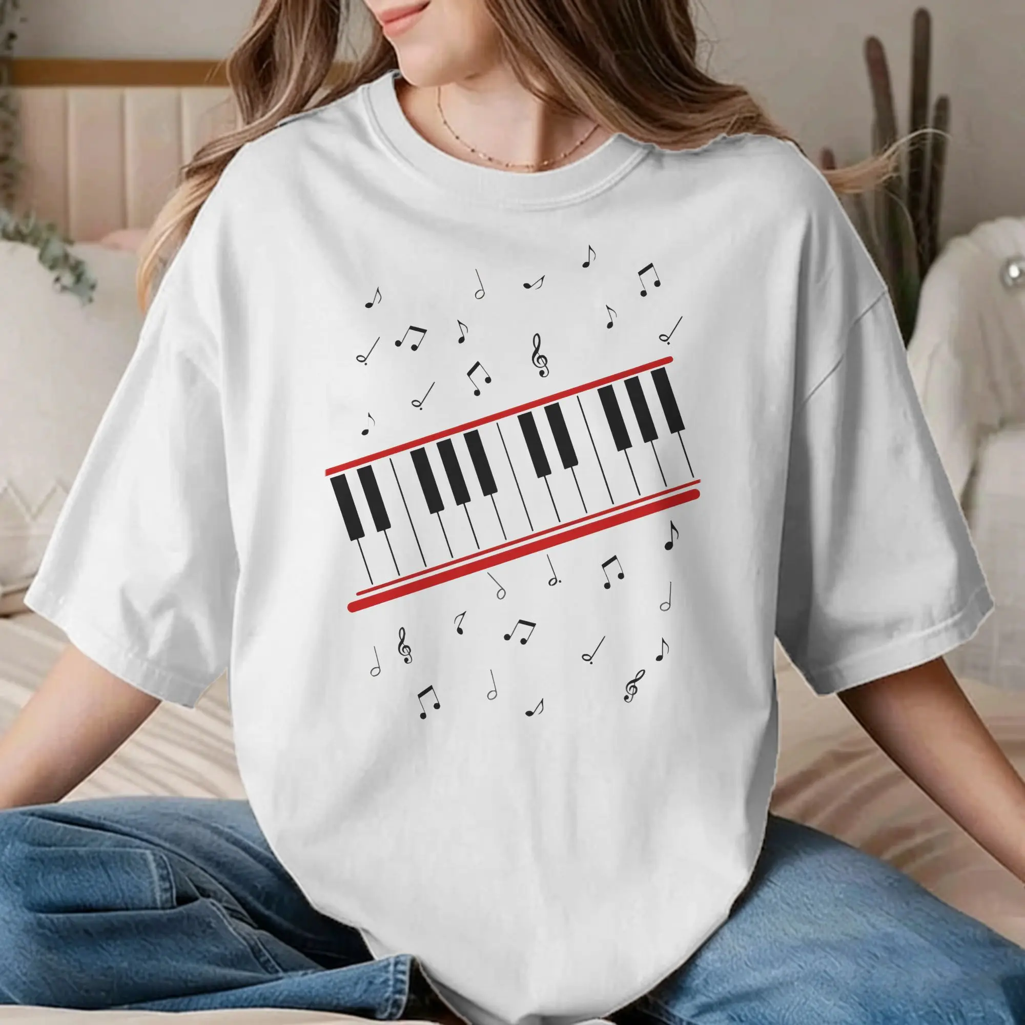 Beat It MJ Pop King Piano Men Women's T Shirt Music Fashion Tee Shirt Short Sleeve T-Shirts 100% Cotton Plus Size Tops