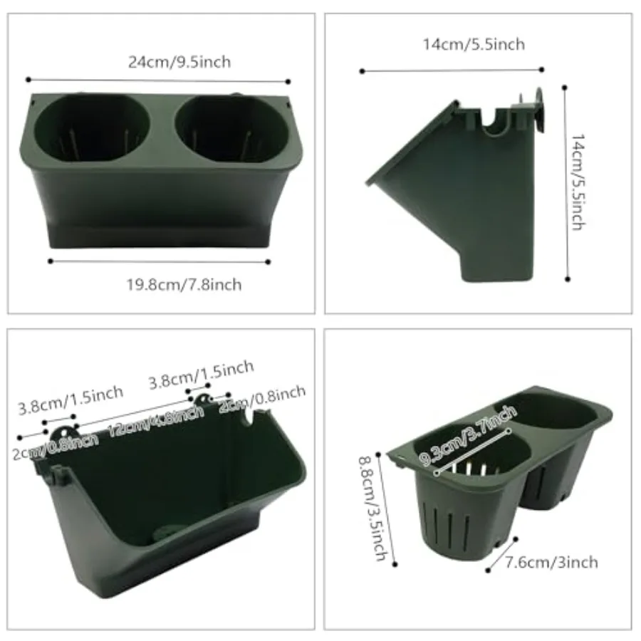 Vertical Wall Planter For Balcony And Garden Use, Made Of Durable Fabric, Gray Color, Stackable With 60 Self-Watering Pockets F view 4