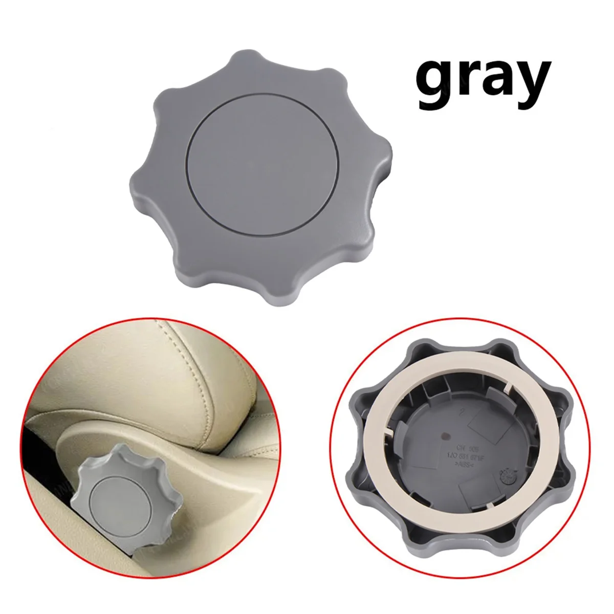 2Pcs Beige Seat Adjustment Knob for Bora -Polo Golf Jetta Mk4 Passat B5 Beetle Ibiza 18D 881 6711J0881671F