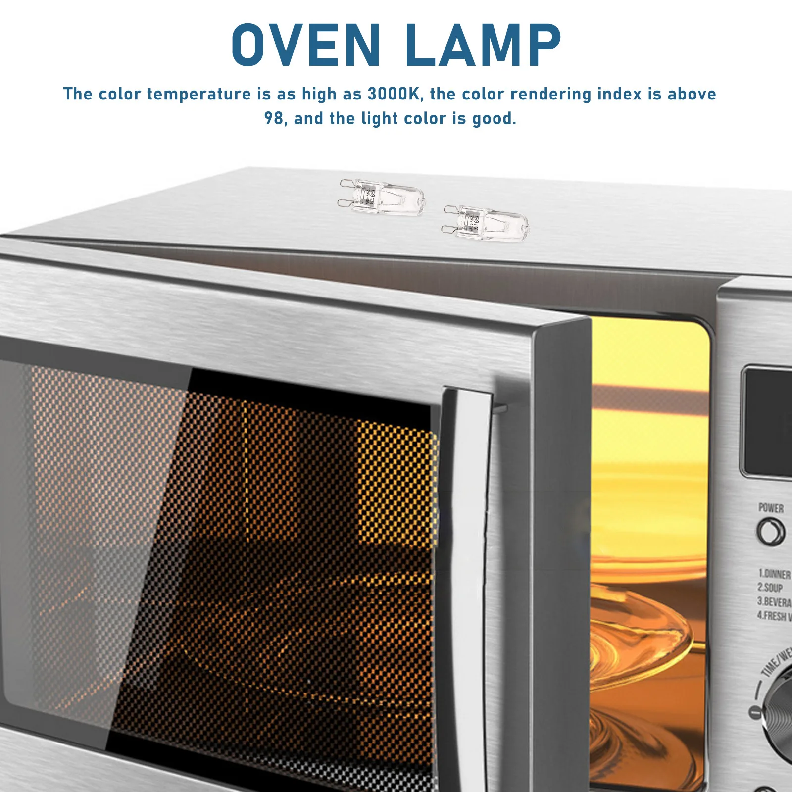 10 قطعة مصباح الفرن مقاومة للحرارة مصابيح الهالوجين G9 25 واط 40 واط 120 فولت الزجاج الشفاف الأجهزة ضوء استبدال المصابيح الساطعة للمطبخ